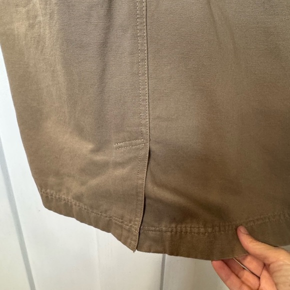 Vintage 90’s Esprit tan 100% Cotton skirt with cool buckle size 11/12 P1.2 - Picture 6 of 16